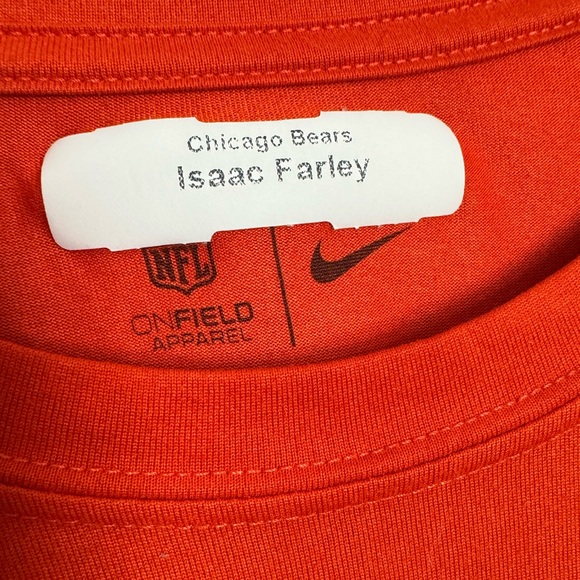 Men's Nike Orange Chicago Bears Sideline Impact Performance Long Sleeve T-Shirt - Picture 3 of 3